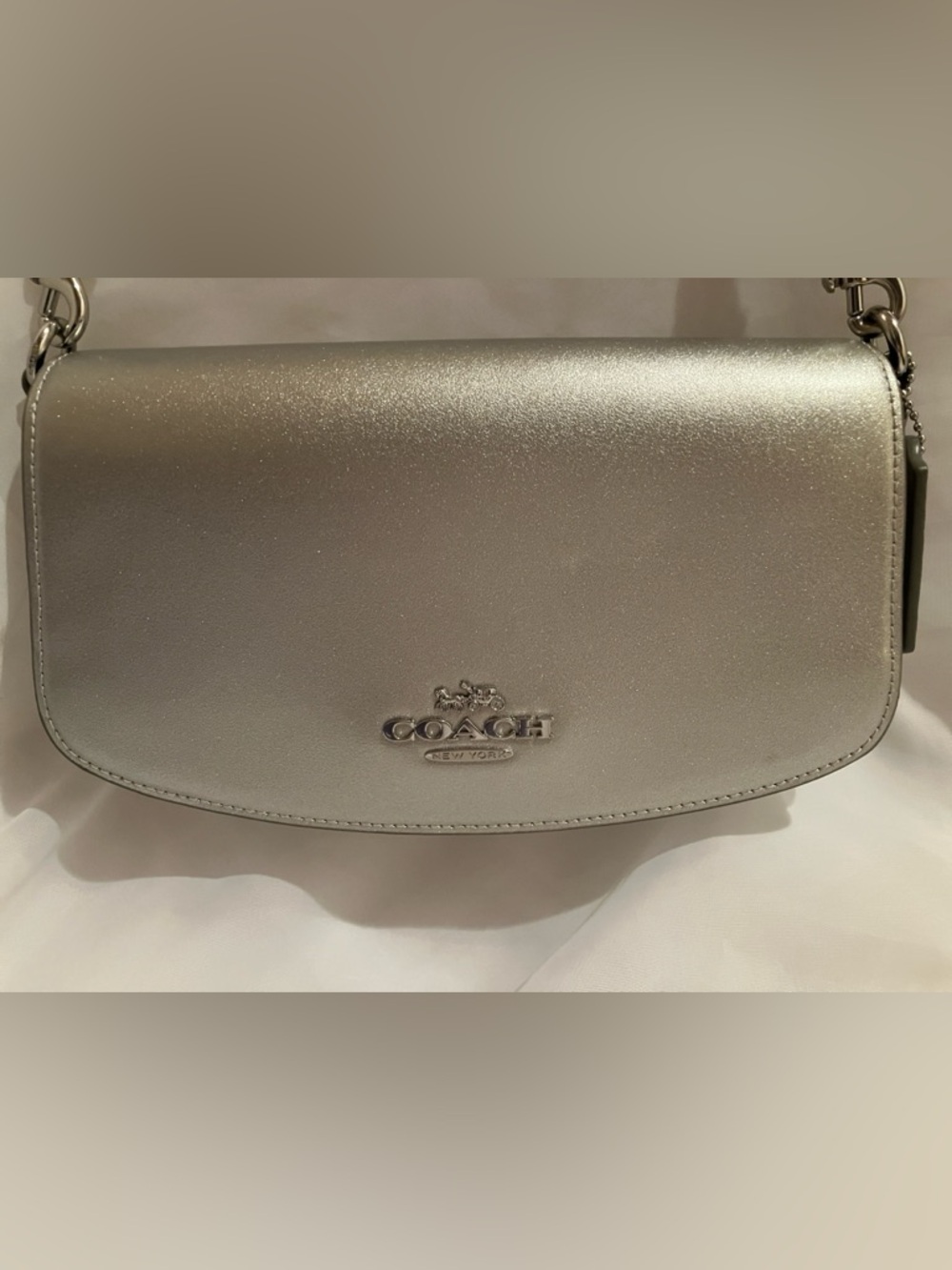 Coach Andrea Metallic Silver Bag - Picture 10 of 10
